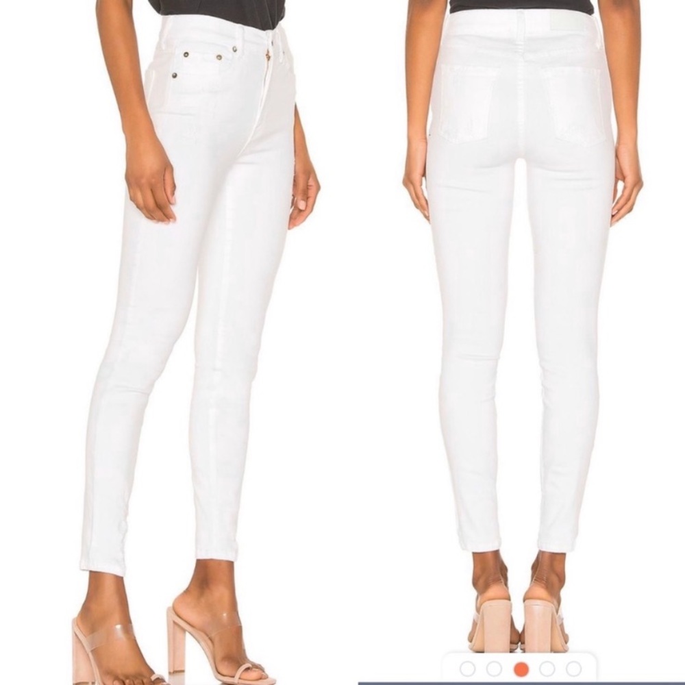 Pistola High Rise White Skinny Jeans